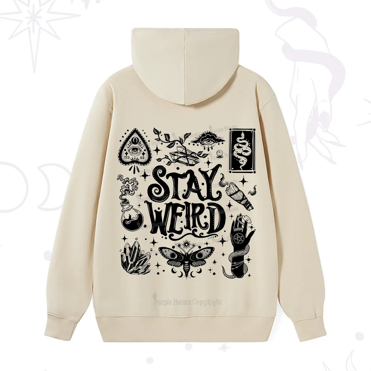 Purplehecate Stay Weird and Witchy Hoodie