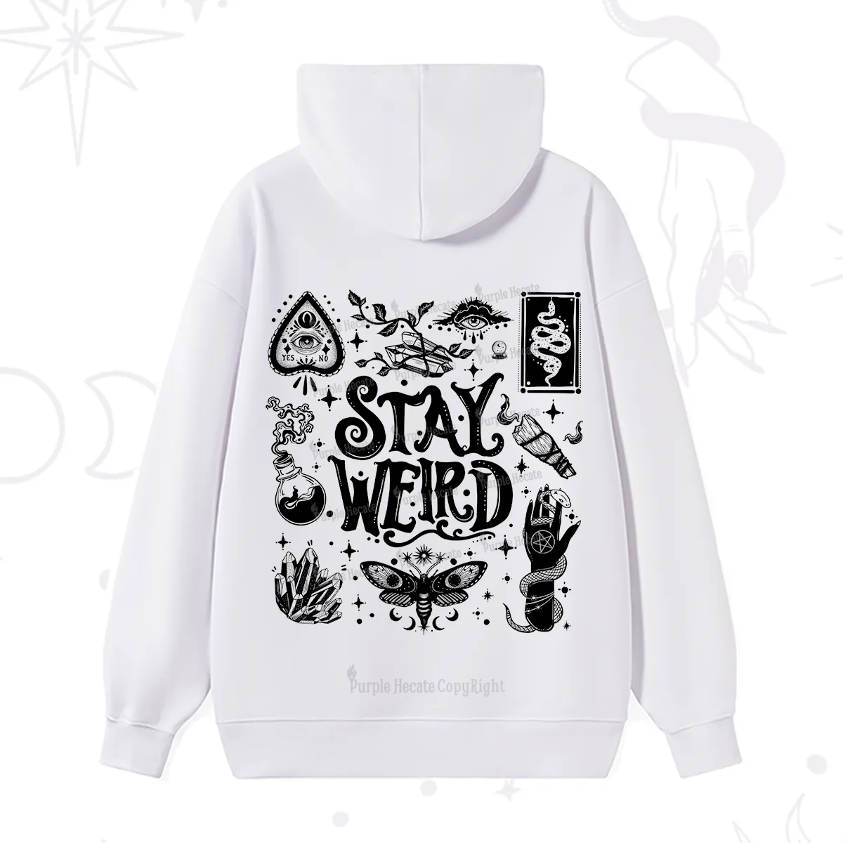 Purplehecate Stay Weird and Witchy Hoodie