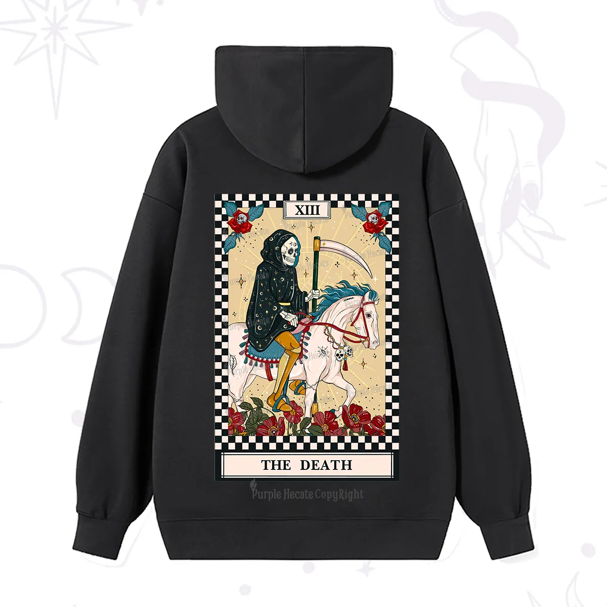 Purplehecate The Death Tarot Skeleton Hoodie