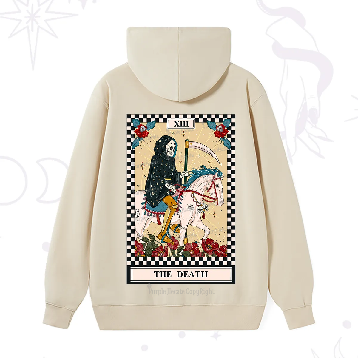 Purplehecate The Death Tarot Skeleton Hoodie