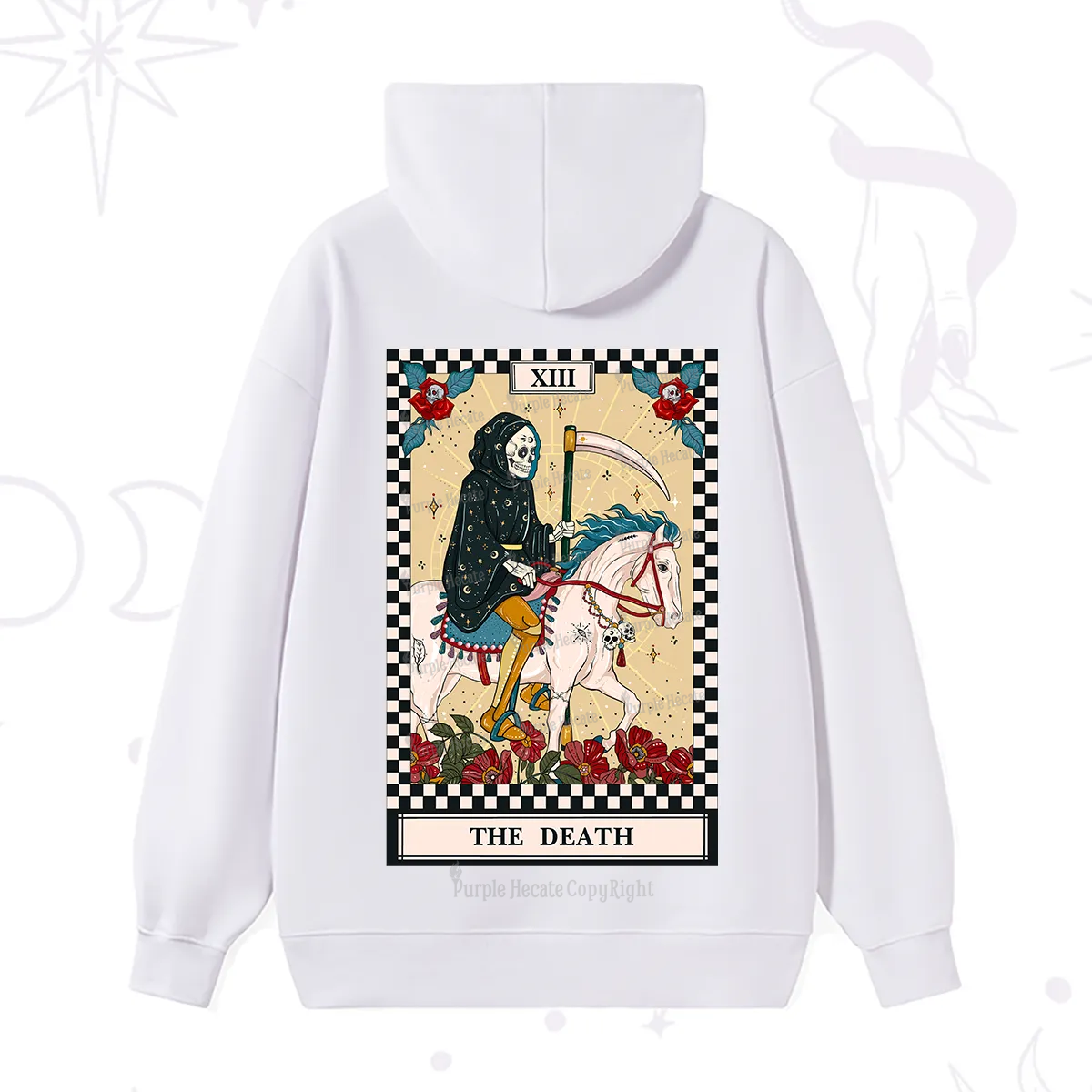 Purplehecate The Death Tarot Skeleton Hoodie