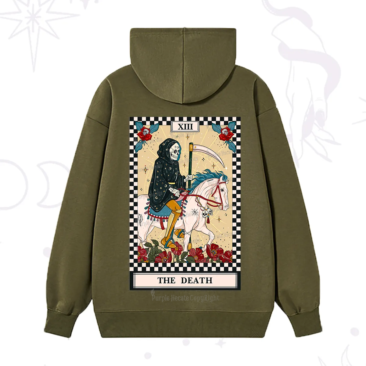 Purplehecate The Death Tarot Skeleton Hoodie