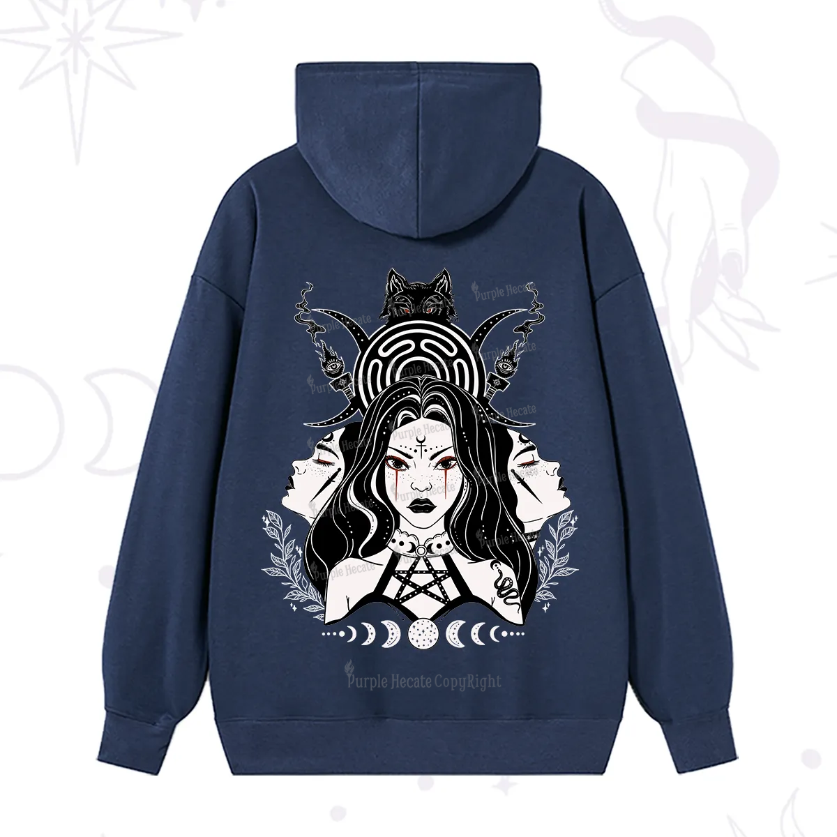 Purplehecate The Triple Moon Goddess Hecate Hoodie