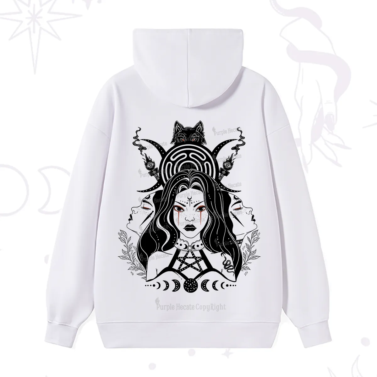 Purplehecate The Triple Moon Goddess Hecate Hoodie
