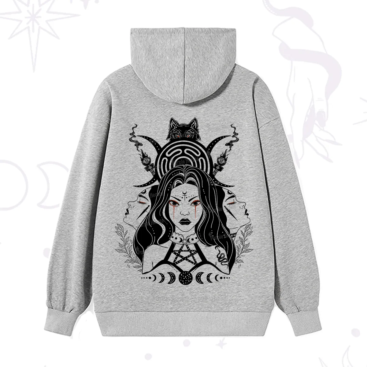 Purplehecate The Triple Moon Goddess Hecate Hoodie