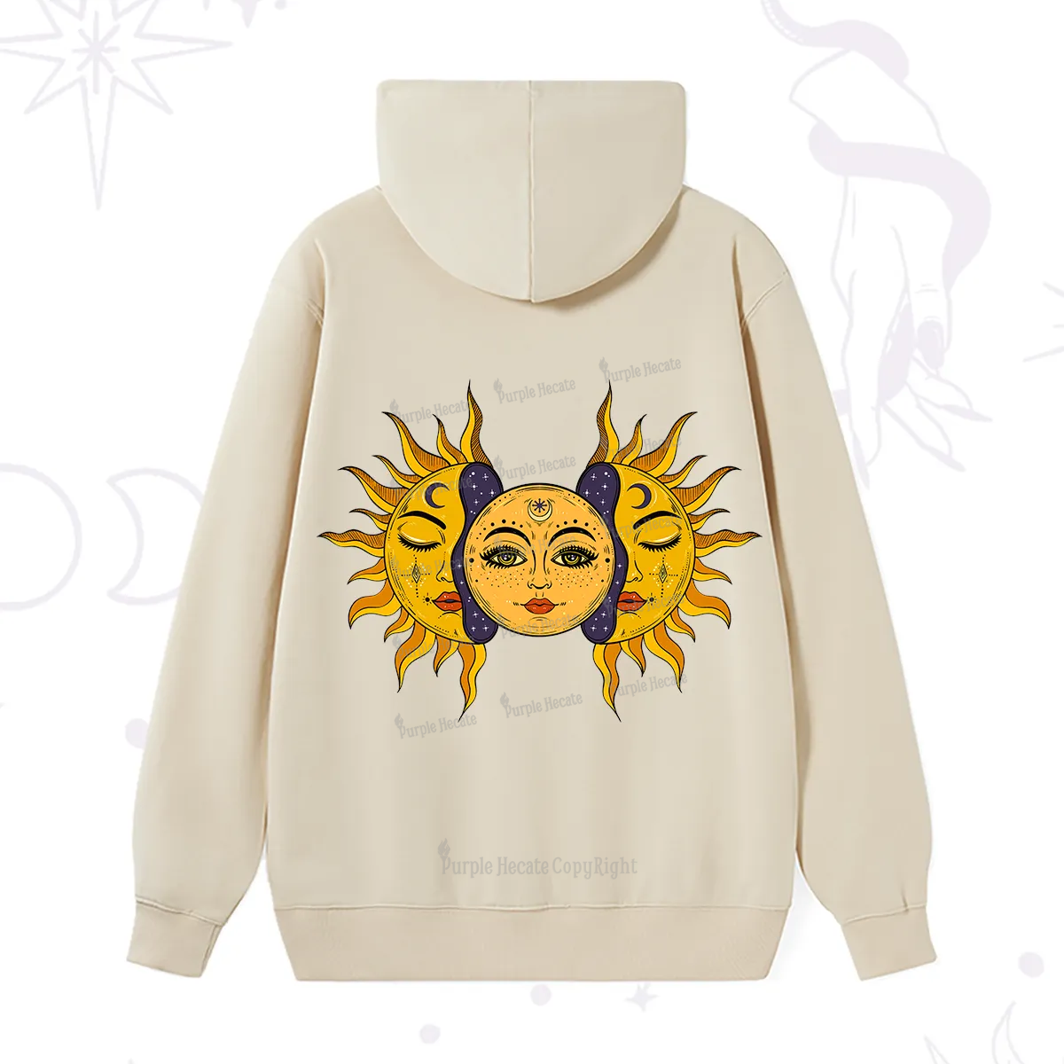 Purplehecate Celestial Twin Suns Hoodie