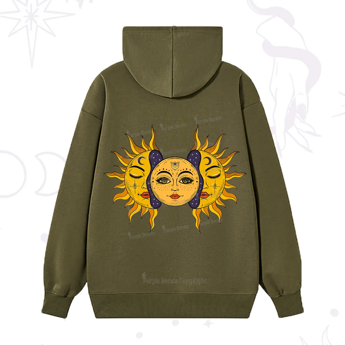 Purplehecate Celestial Twin Suns Hoodie