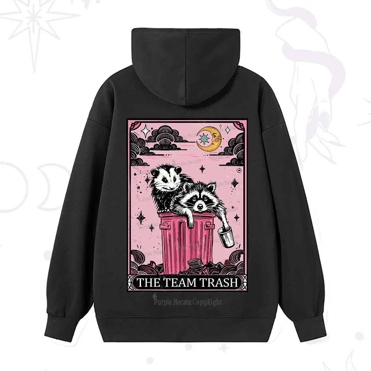 Purplehecate The Team Trash Raccoon & Possum Tarot Hoodie