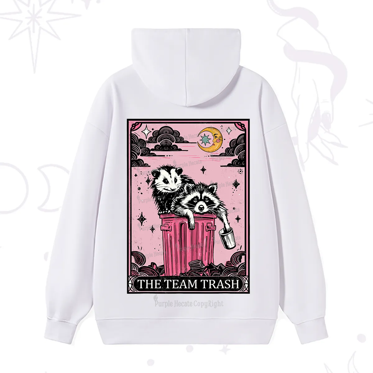 Purplehecate The Team Trash Raccoon & Possum Tarot Hoodie