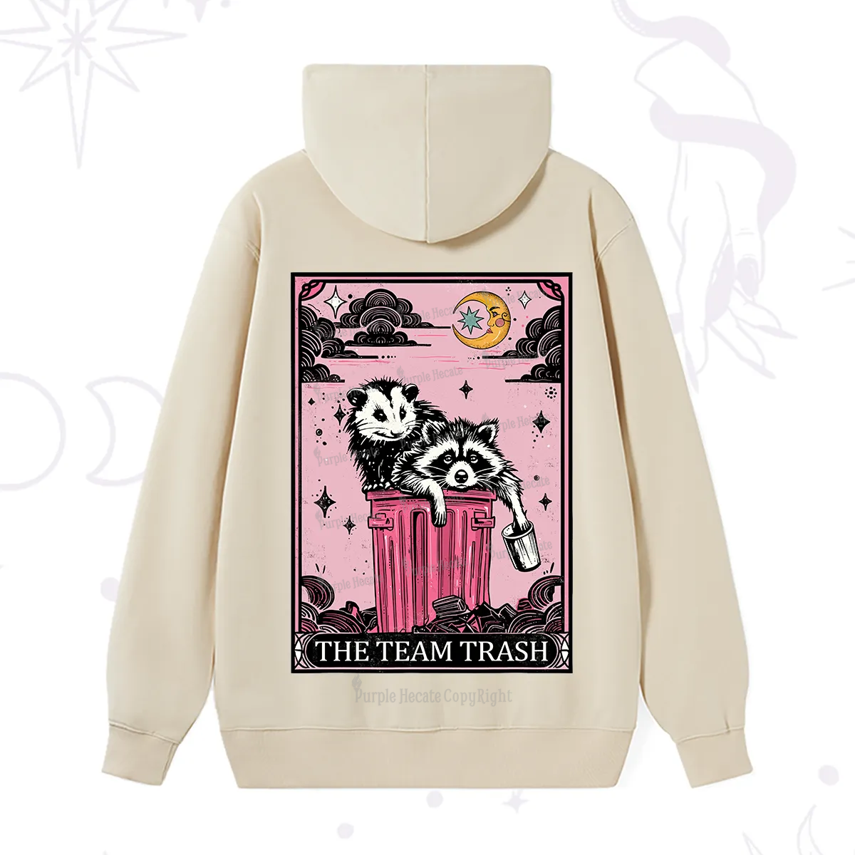 Purplehecate The Team Trash Raccoon & Possum Tarot Hoodie