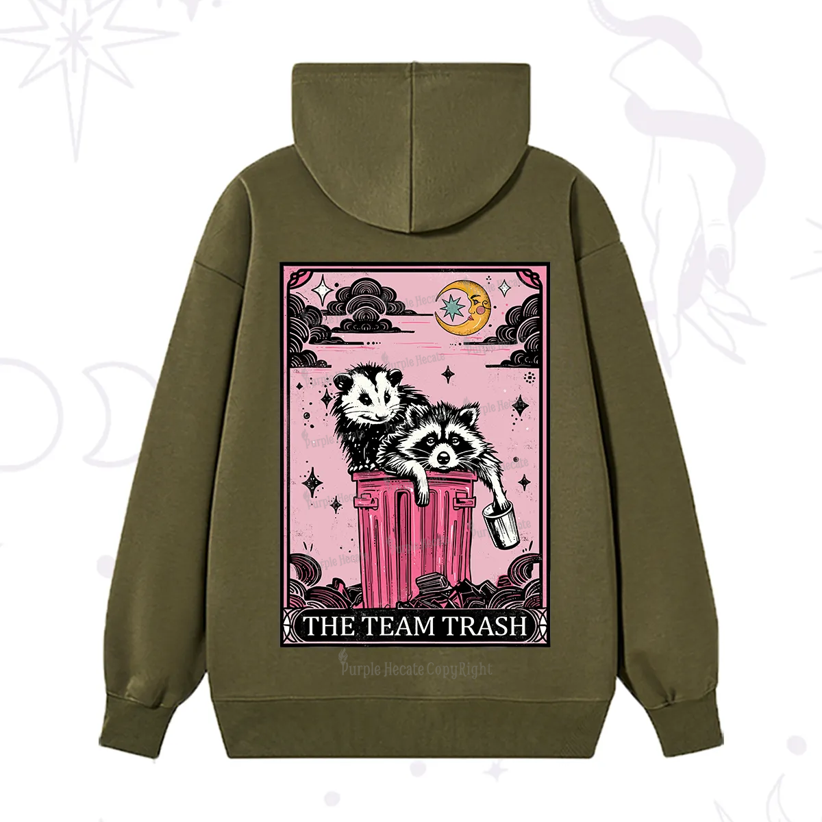 Purplehecate The Team Trash Raccoon & Possum Tarot Hoodie