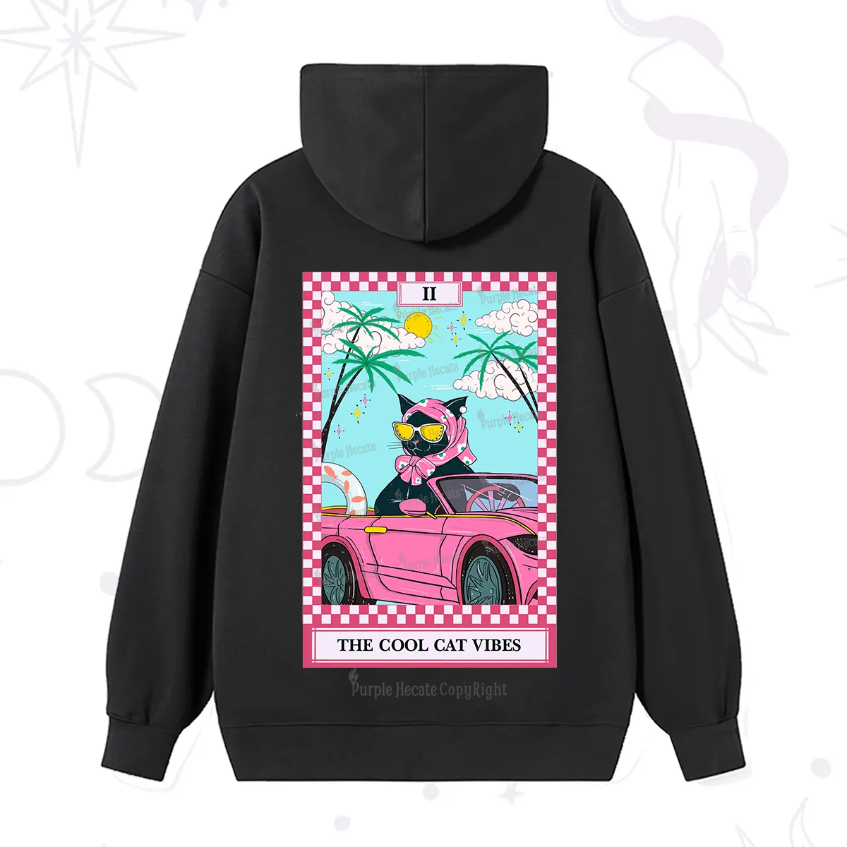 Purplehecate The Cool Cat Vibes Tarot Hoodie