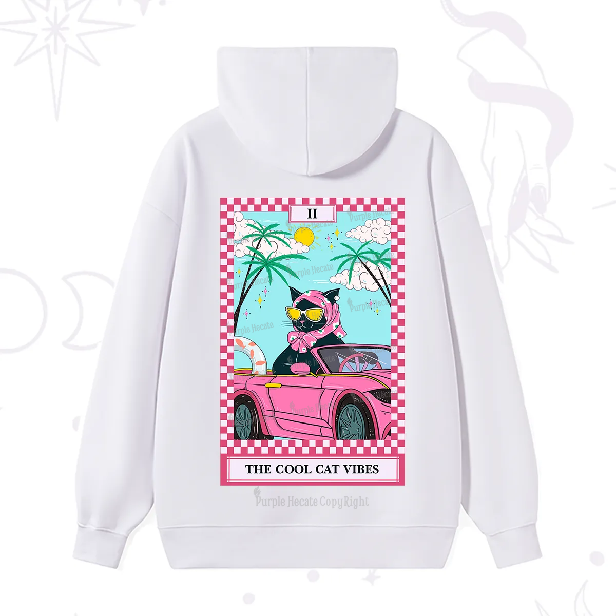 Purplehecate The Cool Cat Vibes Tarot Hoodie