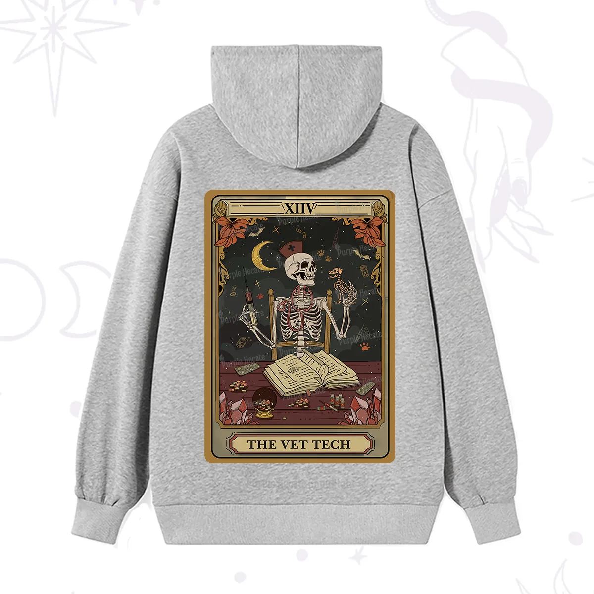 Purplehecate The Vet Tech Skeleton Tarot Hoodie