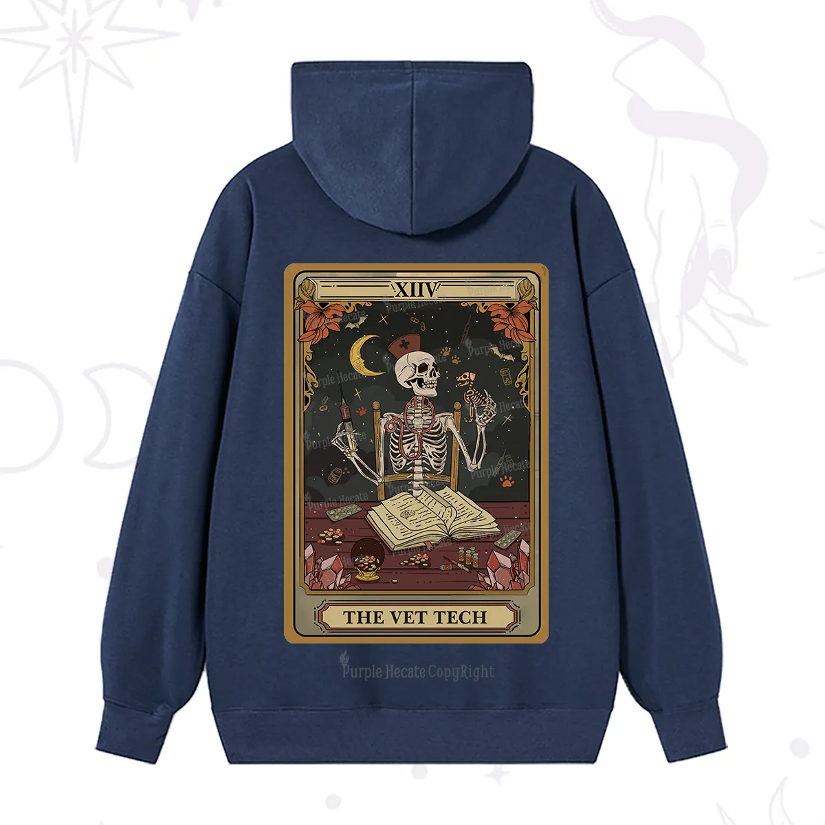 Purplehecate The Vet Tech Skeleton Tarot Hoodie