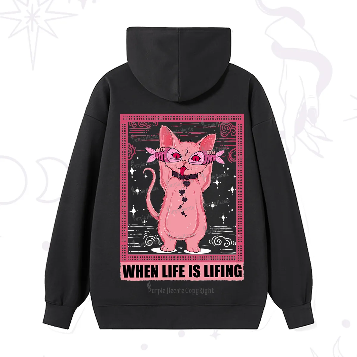 Purplehecate When Life Is Lifting Hoodie