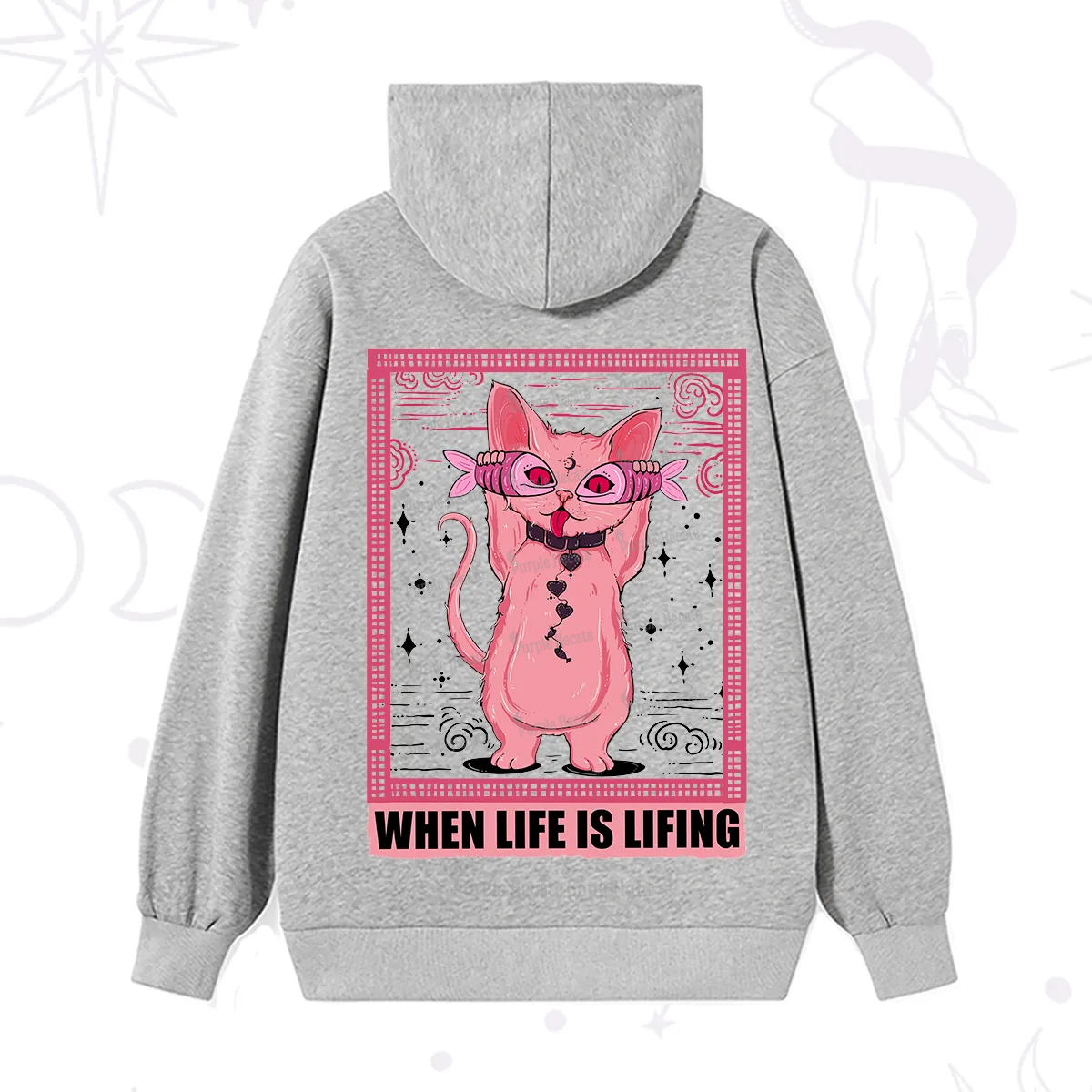 Purplehecate When Life Is Lifting Hoodie