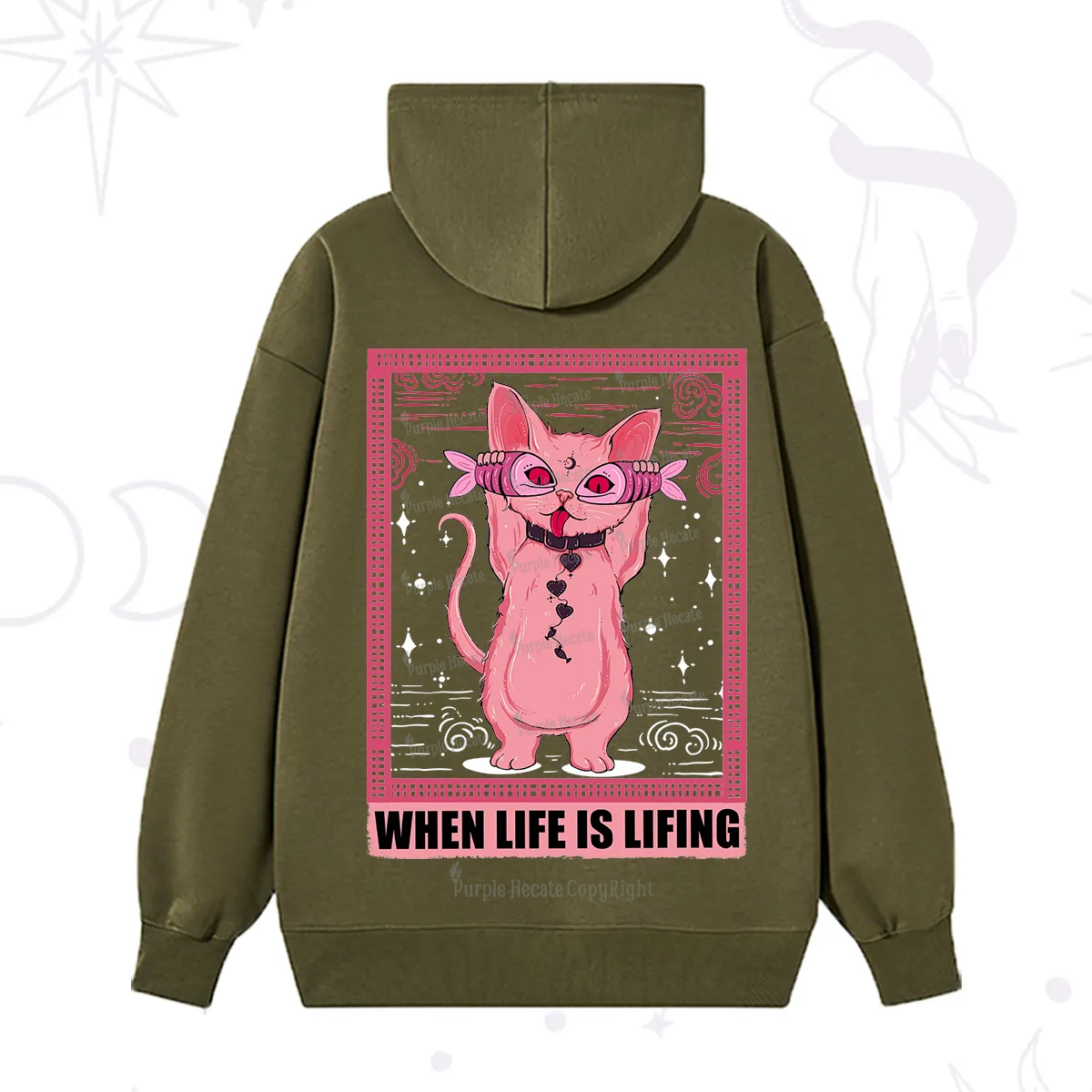 Purplehecate When Life Is Lifting Hoodie