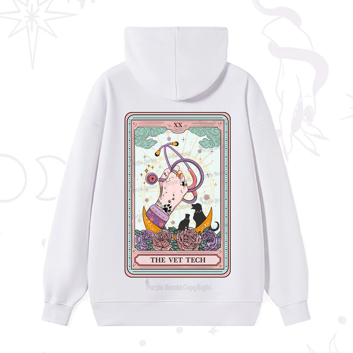 Purplehecate The Vet Tech Tarot Hoodie