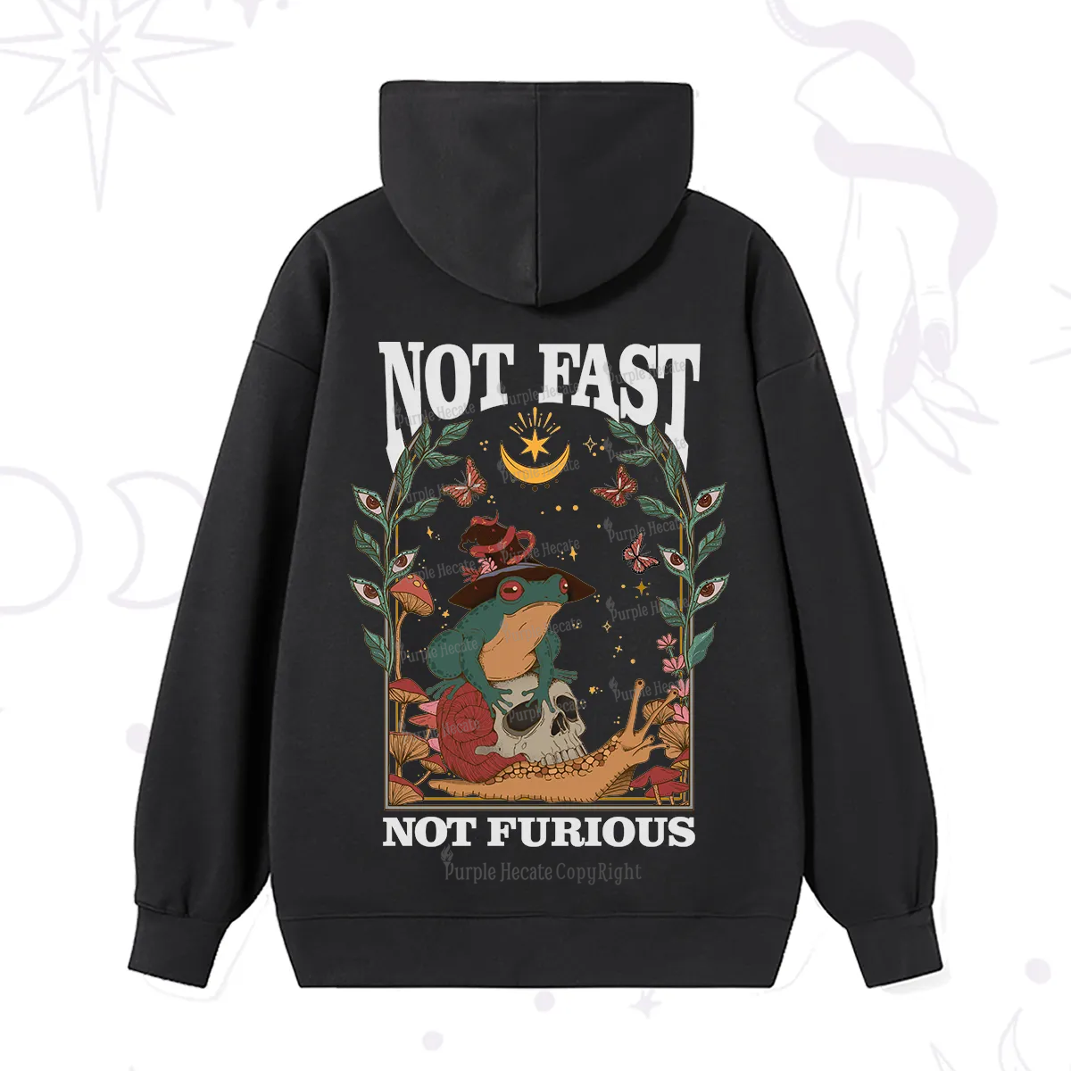 Purplehecate Not Fast Not Furious Hoodie