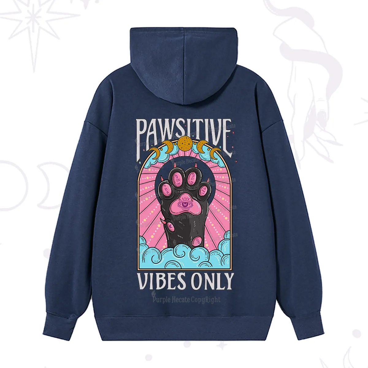 Purplehecate Pawsitive Vibes Only Hoodie