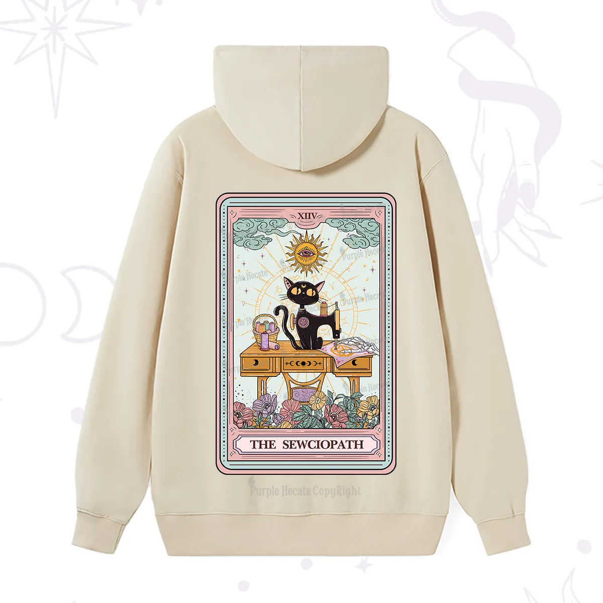 Purplehecate The Sewciopath Tarot Card Hoodie