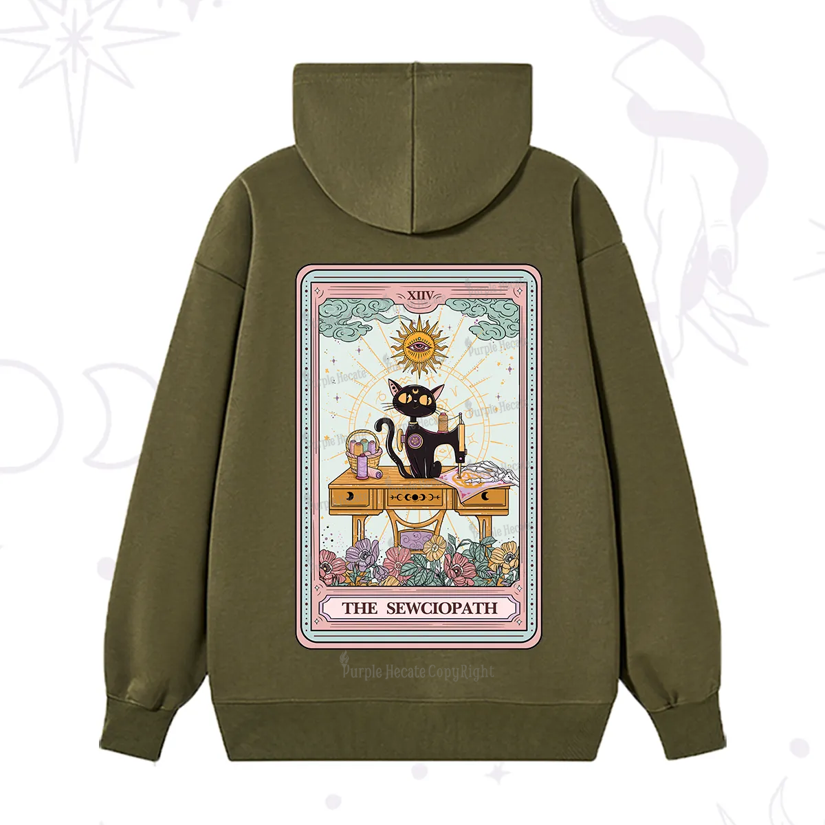 Purplehecate The Sewciopath Tarot Card Hoodie