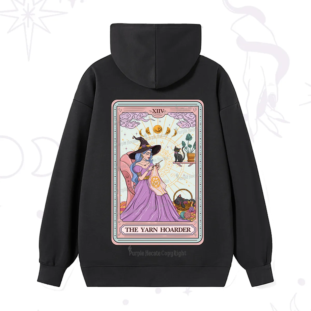 Purplehecate The Yarn Hoarder Tarot Hoodie