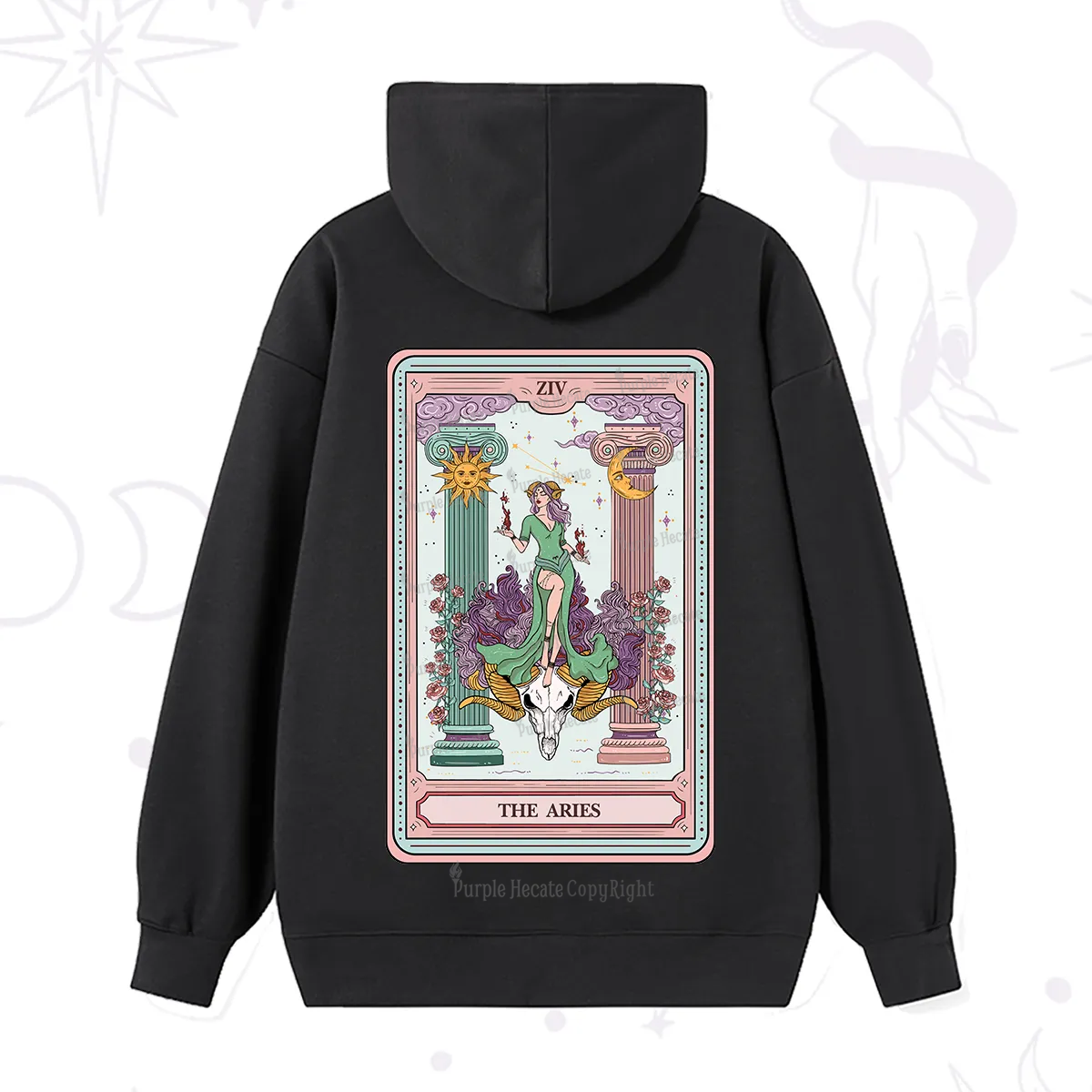 Purplehecate The Aries Goddess Tarot Hoodie