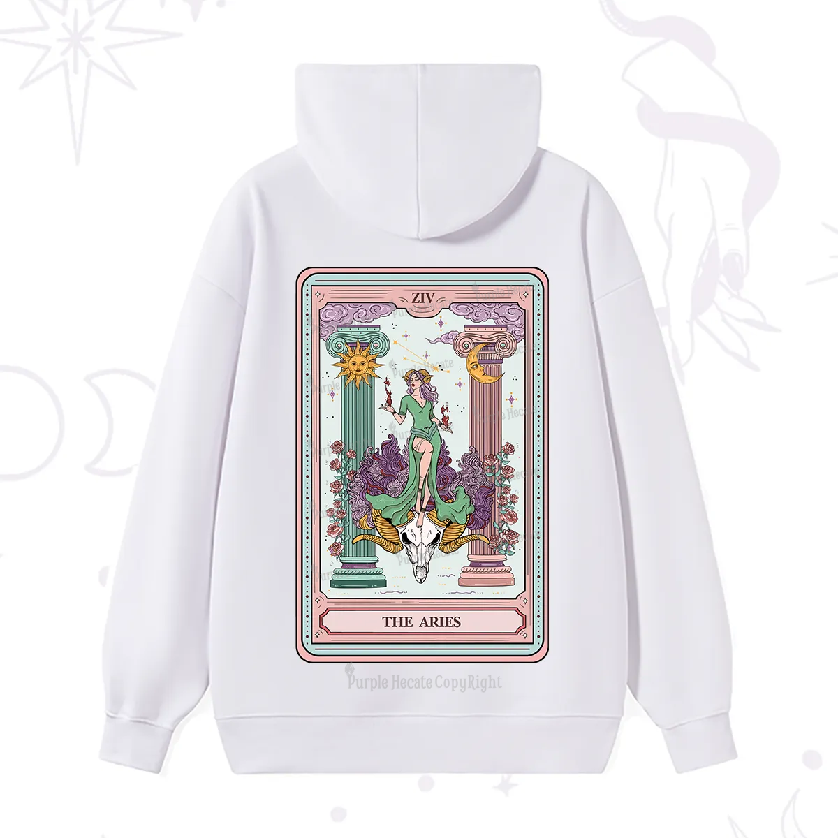 Purplehecate The Aries Goddess Tarot Hoodie