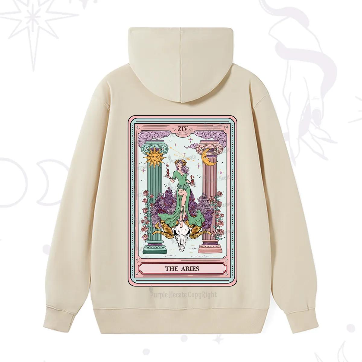 Purplehecate The Aries Goddess Tarot Hoodie
