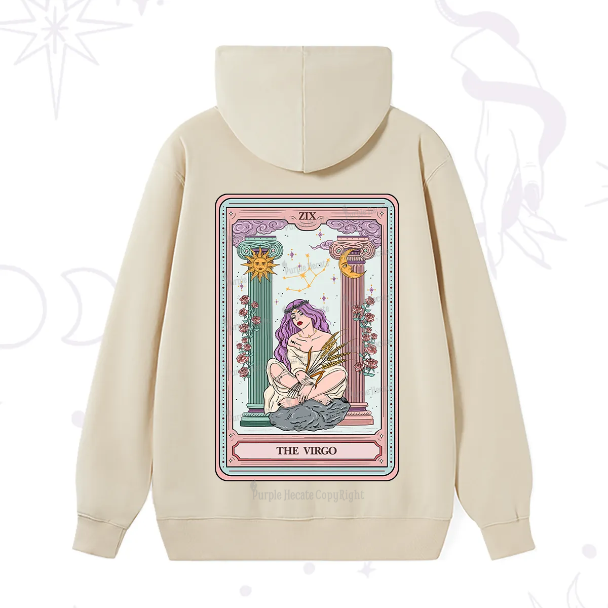Purplehecate The Virgo Goddess Tarot Hoodie