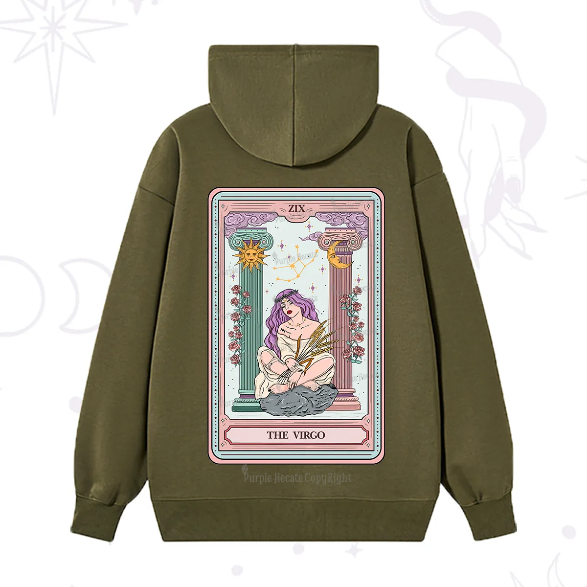Purplehecate The Virgo Goddess Tarot Hoodie