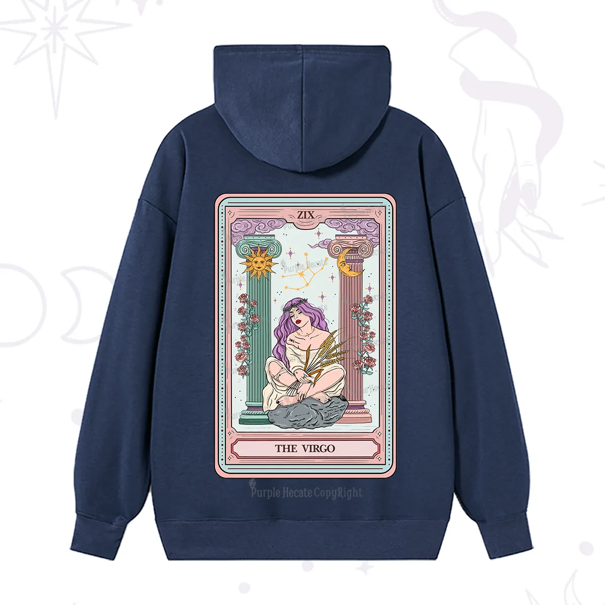 Purplehecate The Virgo Goddess Tarot Hoodie