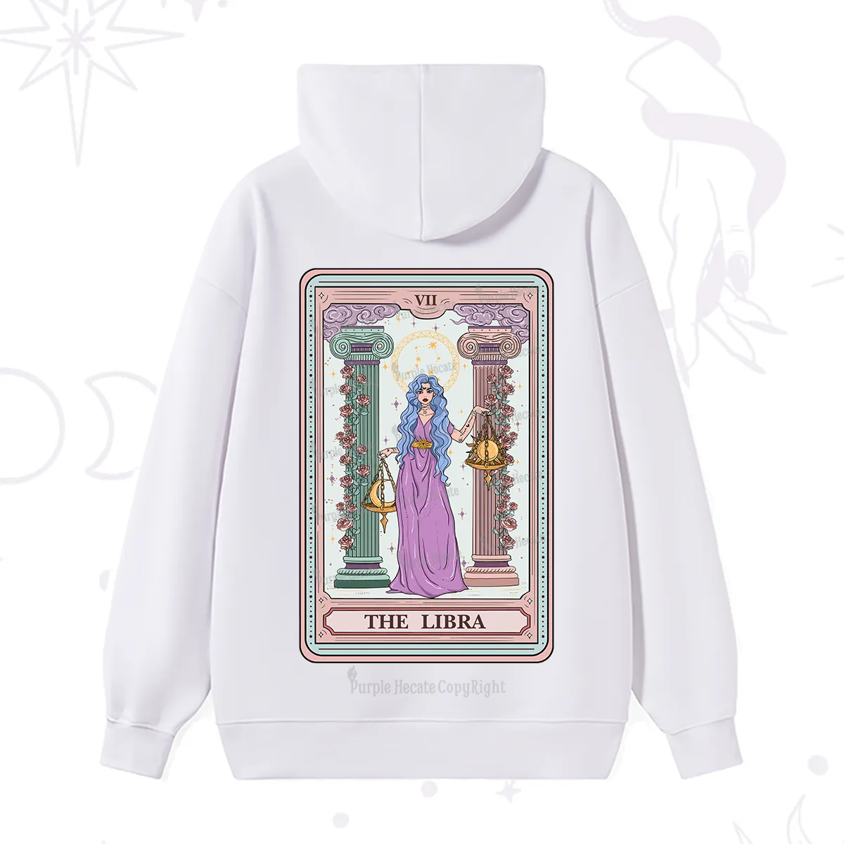 Purplehecate The Libra Goddess Tarot Hoodie