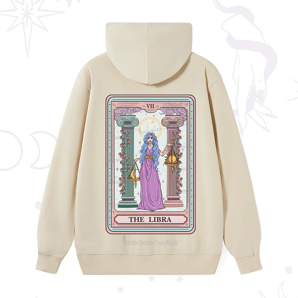 Purplehecate The Libra Goddess Tarot Hoodie