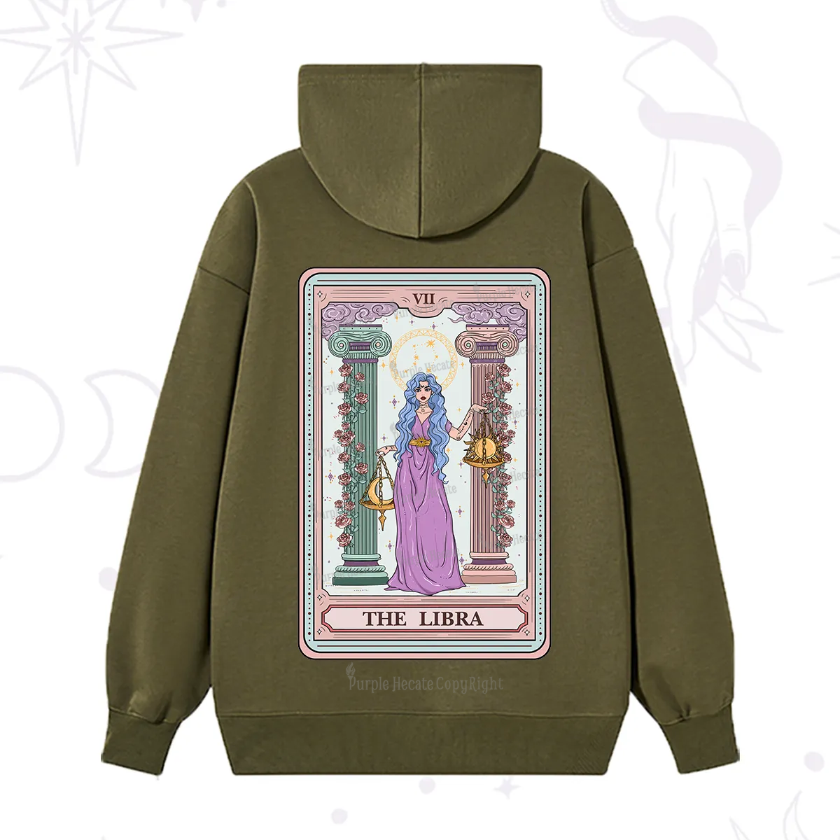Purplehecate The Libra Goddess Tarot Hoodie