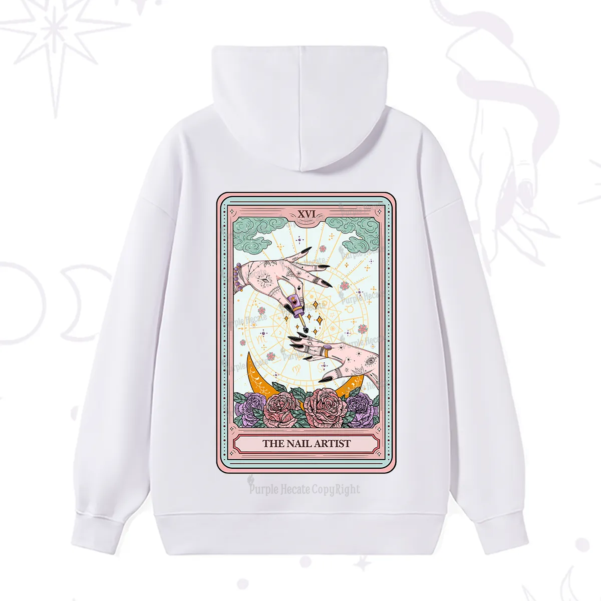 Purplehecate The Nail Artist Tarot Hoodie