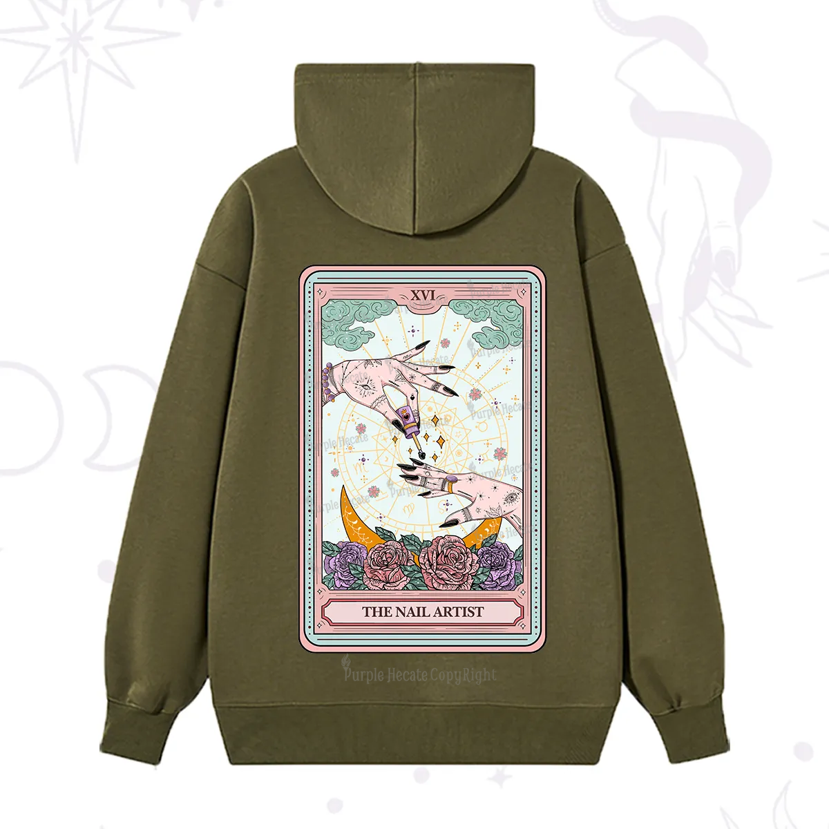 Purplehecate The Nail Artist Tarot Hoodie