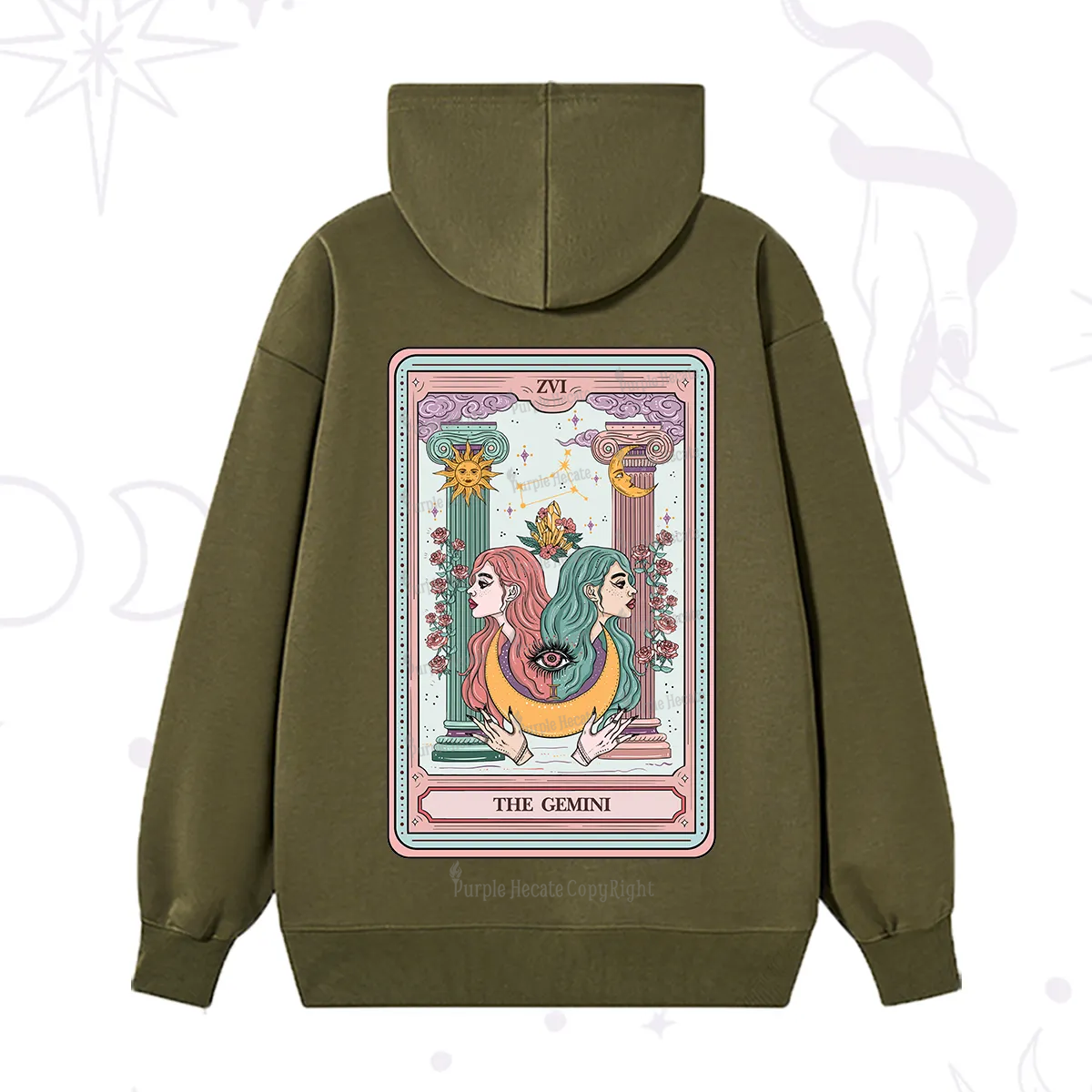 Purplehecate The Gemini Goddess Tarot Hoodie