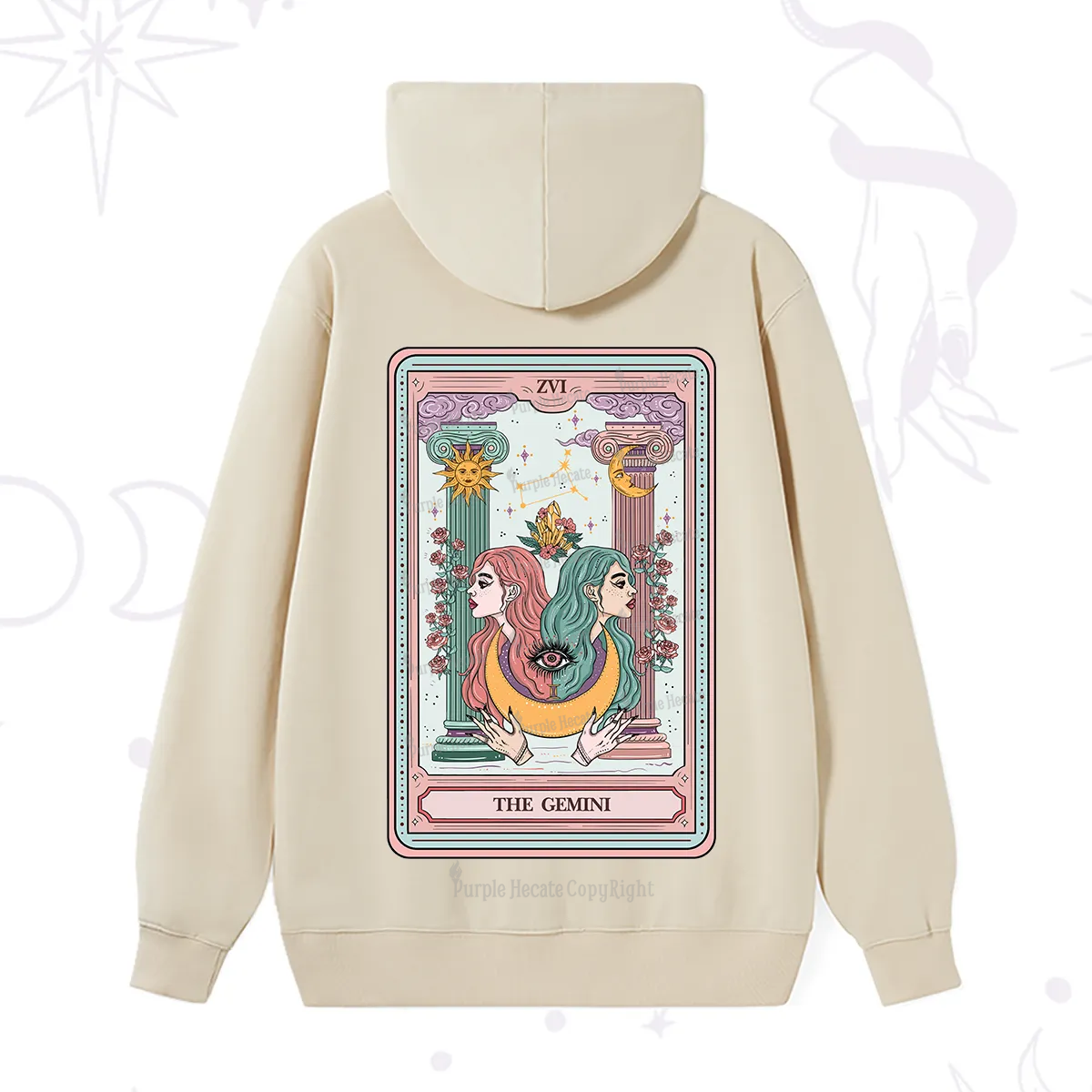 Purplehecate The Gemini Goddess Tarot Hoodie