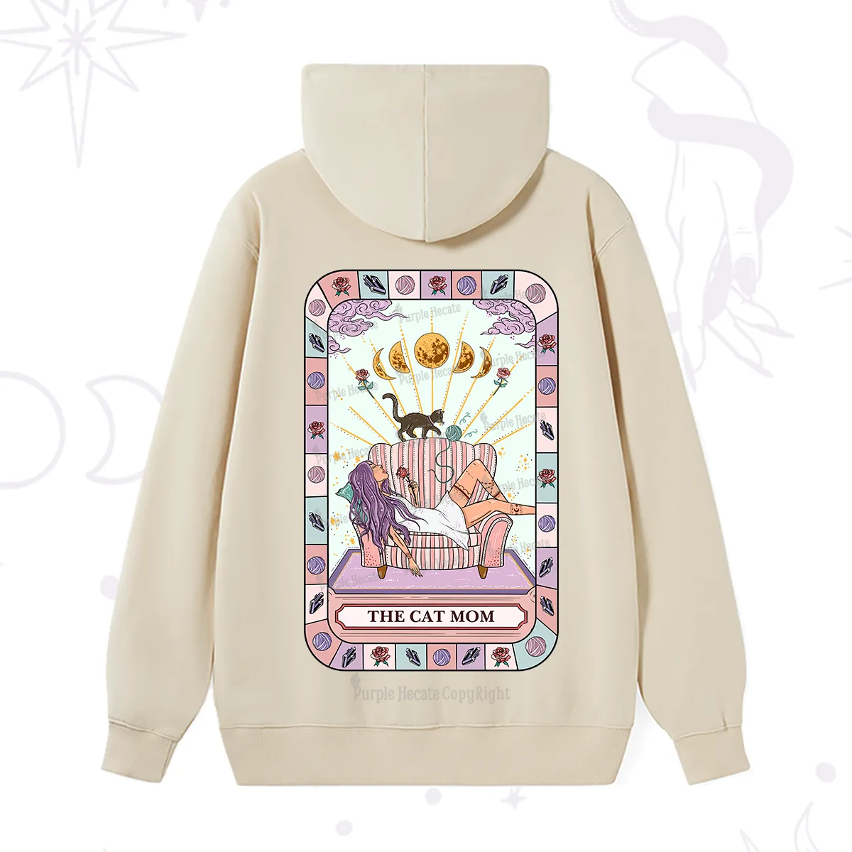 Purplehecate The Chill Cat Mom Hoodie