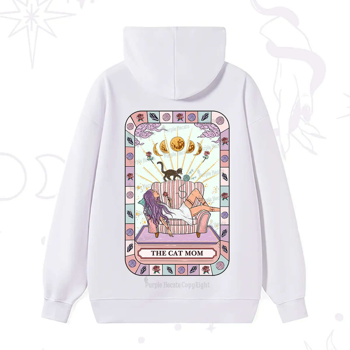 Purplehecate The Chill Cat Mom Hoodie