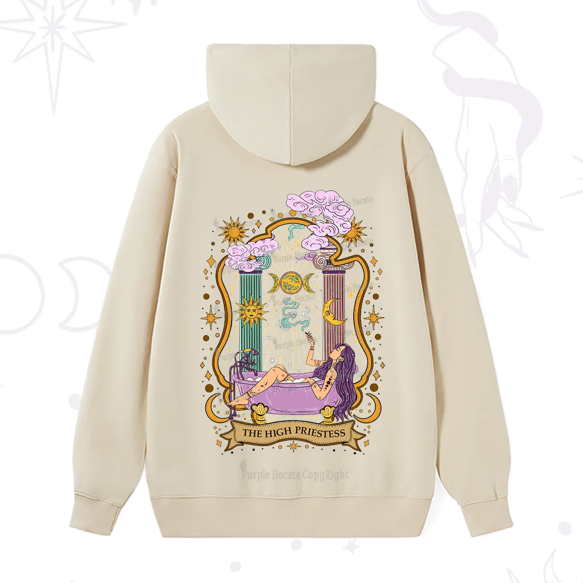 Purplehecate The High Priestess Goddess Hoodie