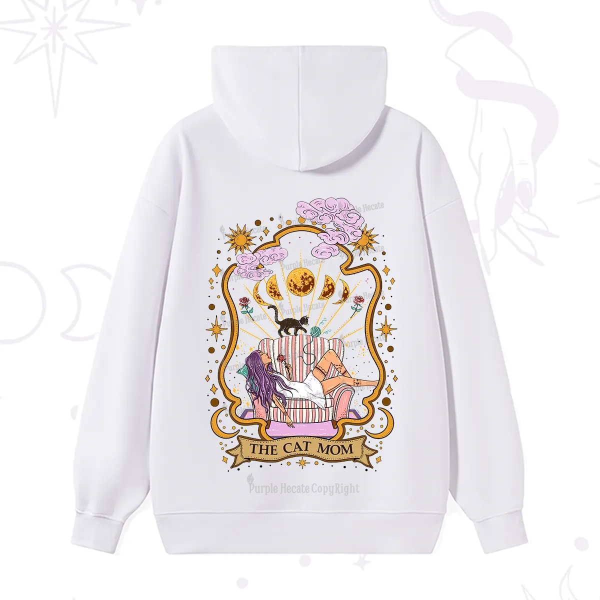 Purplehecate The Cat Mom Goddess Hoodie