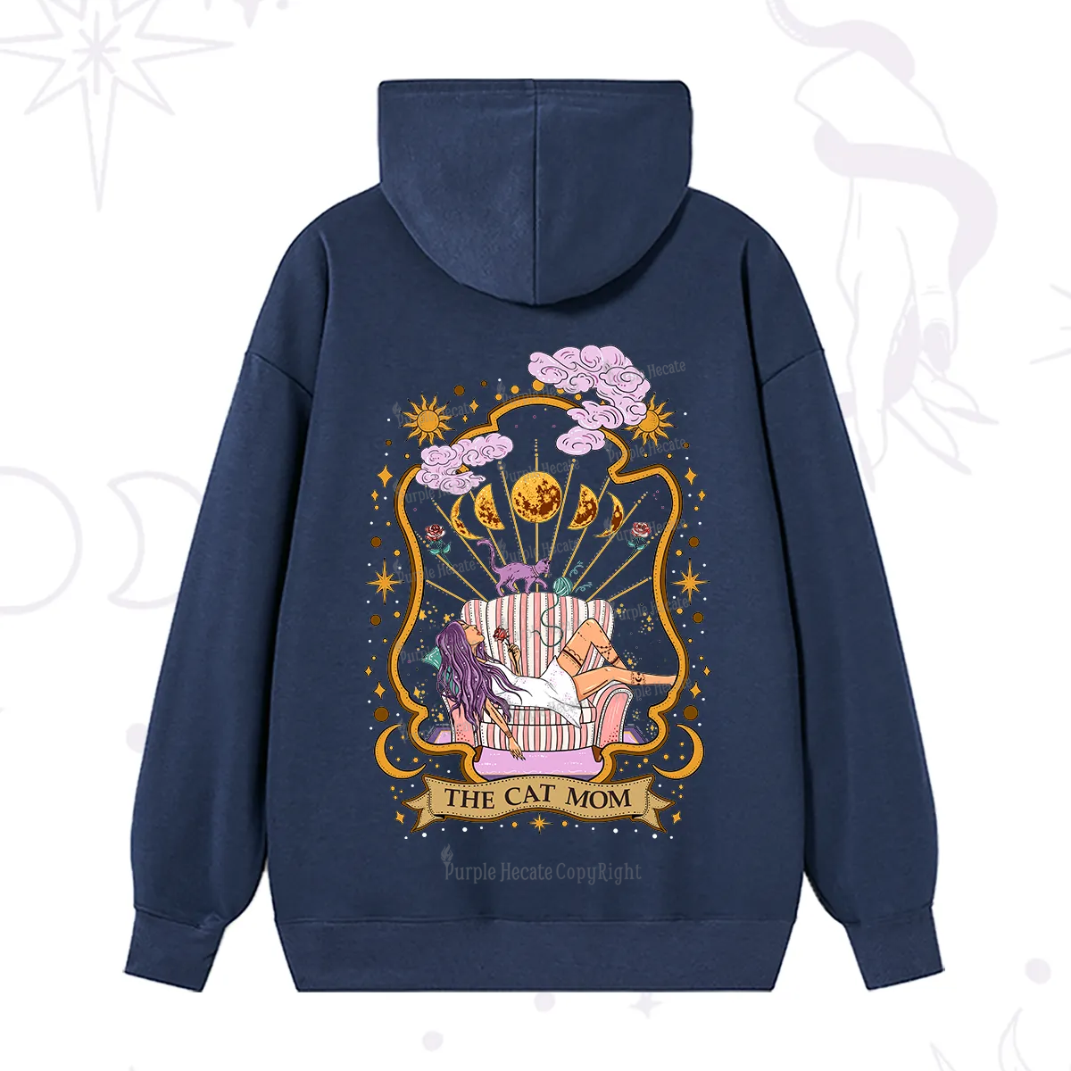 Purplehecate The Cat Mom Goddess Hoodie