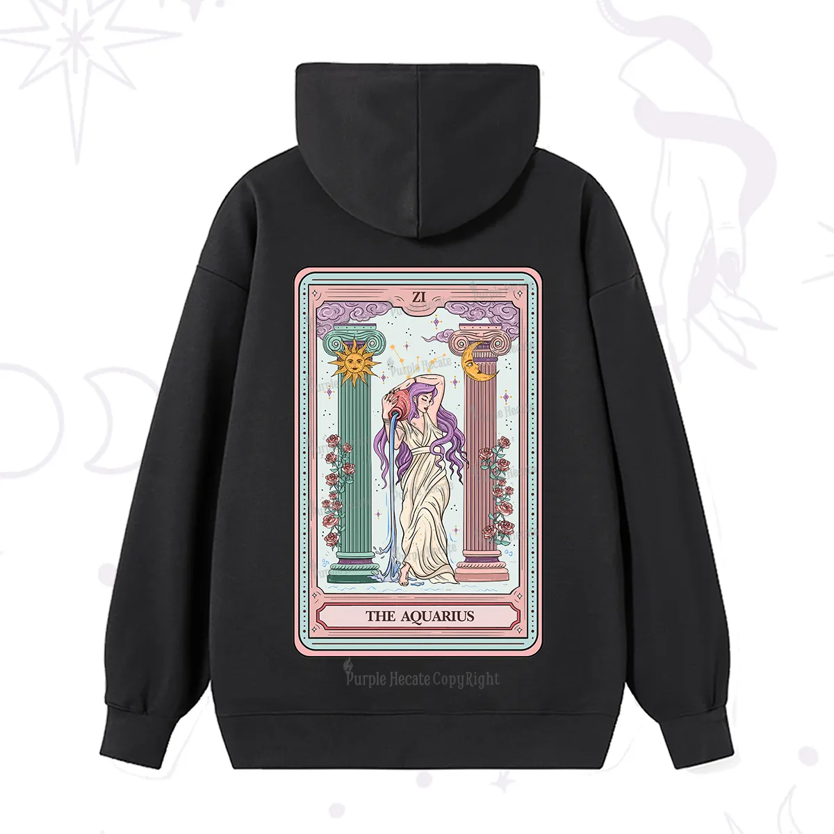 Purplehecate The Aquarius Goddess Tarot Hoodie