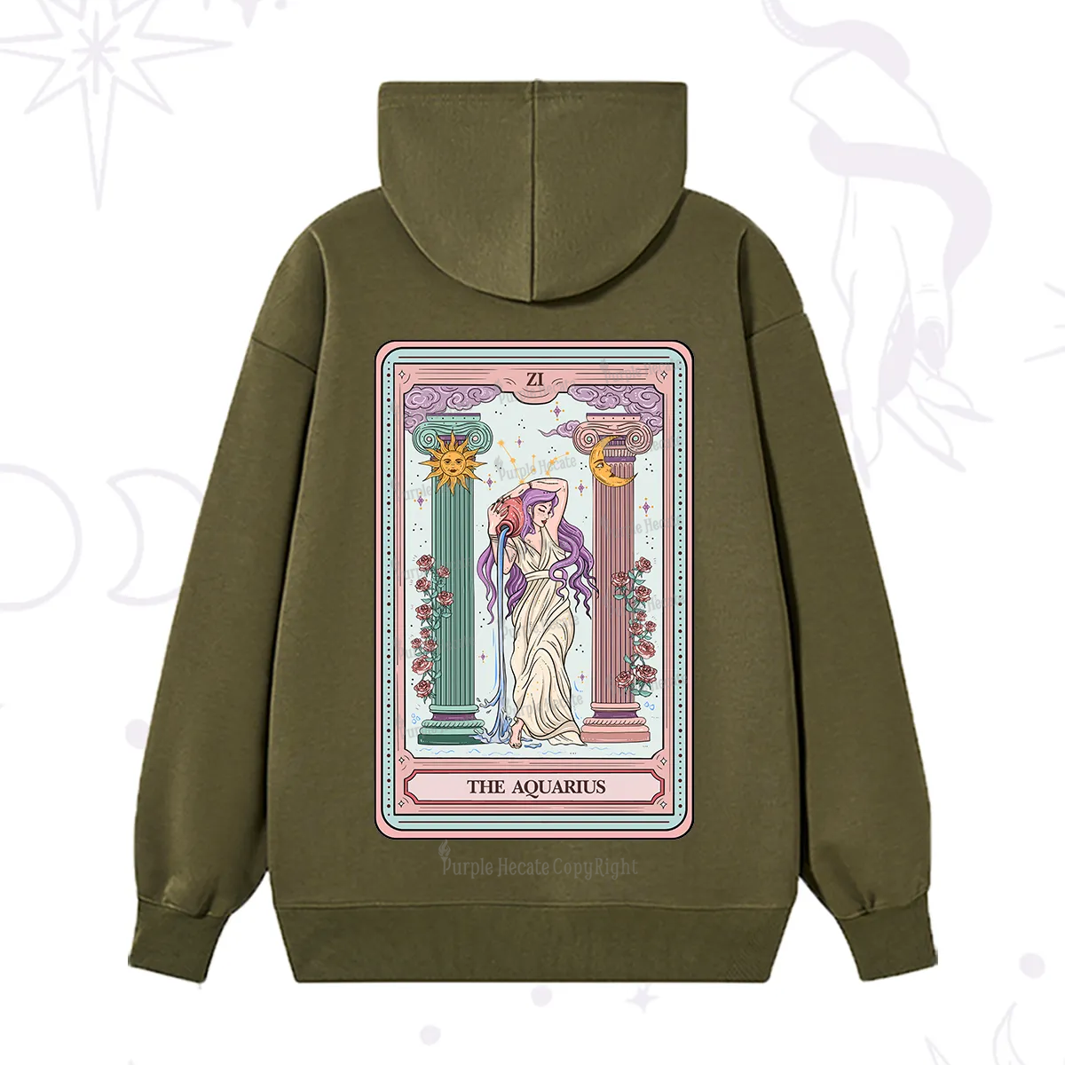 Purplehecate The Aquarius Goddess Tarot Hoodie