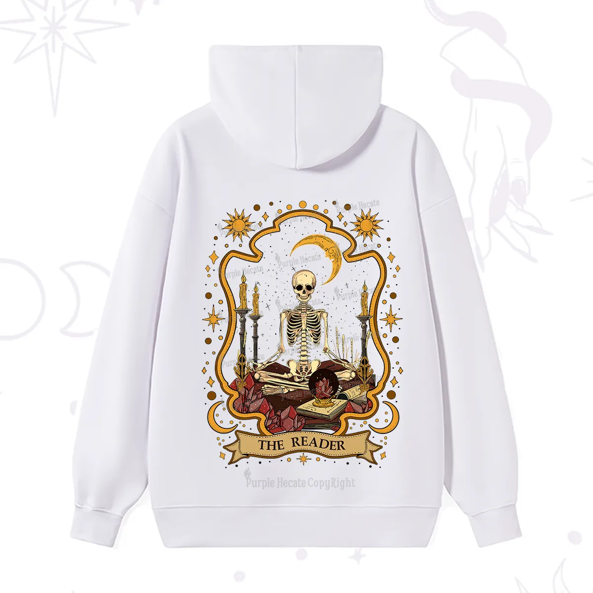 Purplehecate The Reader Skeleton Hoodie
