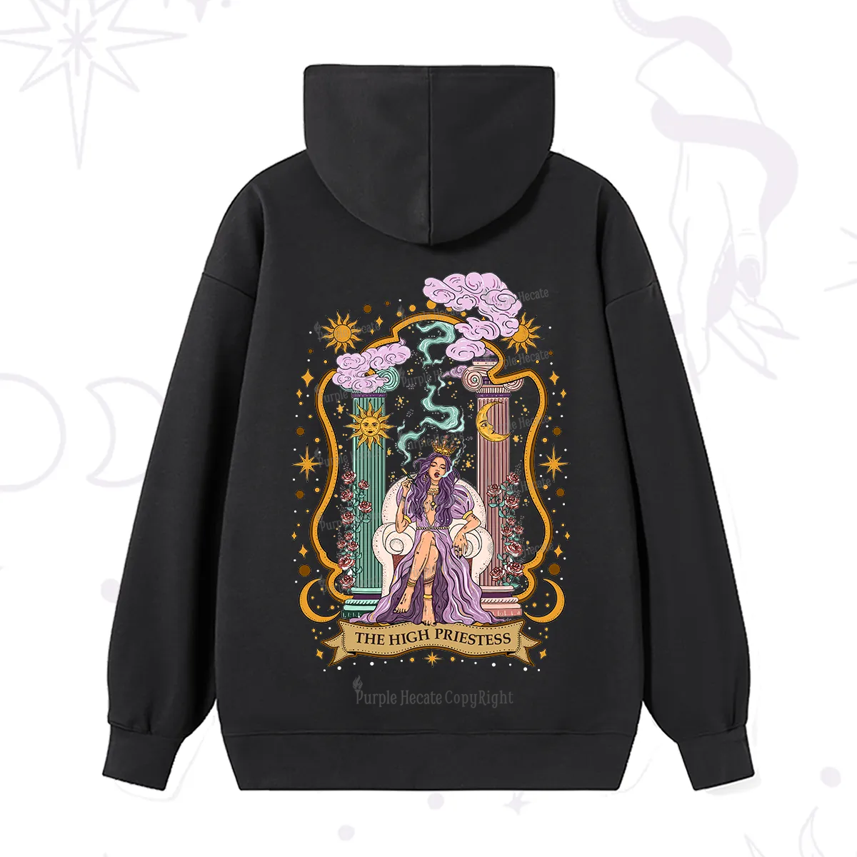 Purplehecate The High Priestess Goddess Hoodie